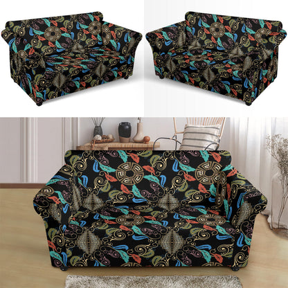 Ancient Greek Print Design LKS308 Loveseat Couch Slipcover