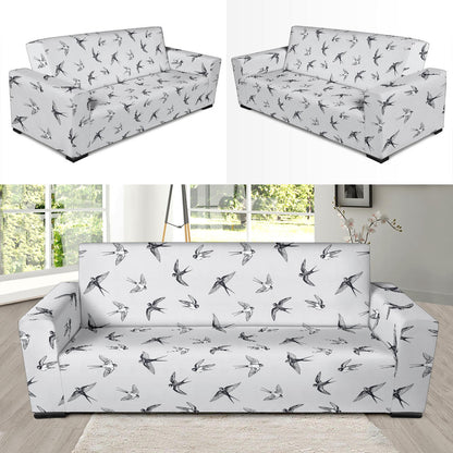 Swallow Bird Pattern Print Design 04 Sofa Slipcover