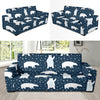 Polar Bear Pattern Print Design A02 Sofa Slipcover