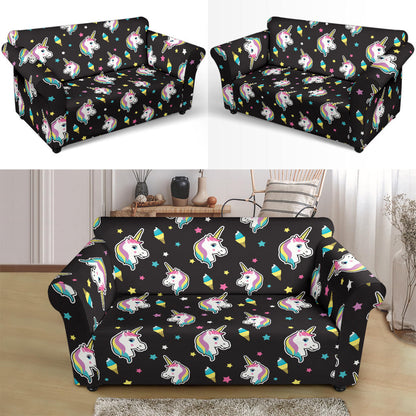 Unicorn Print Design LKS302 Loveseat Couch Slipcover
