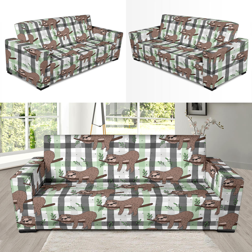 Sloth Print Design LKS301 Sofa Slipcover