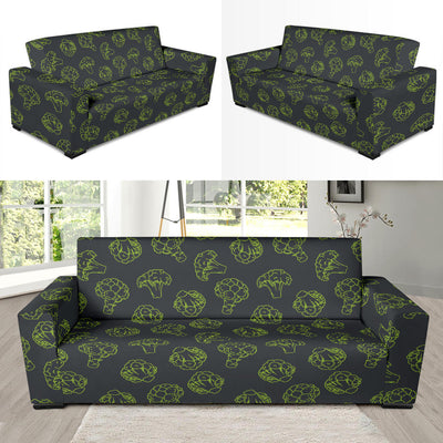 Broccoli Pattern Print Design 01 Sofa Slipcover