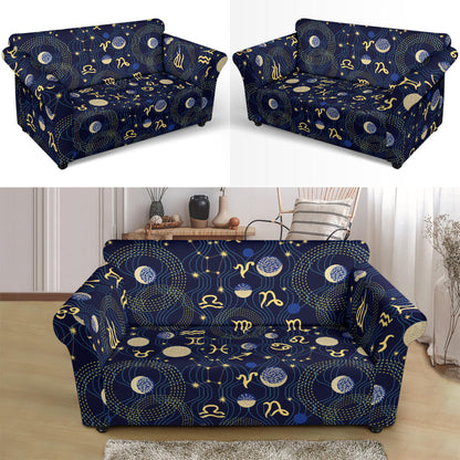 Zodiac Print Design LKS302 Loveseat Couch Slipcover