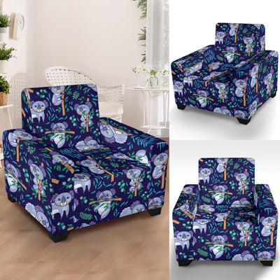 Koala Themed Design Print Armchair Slipcover