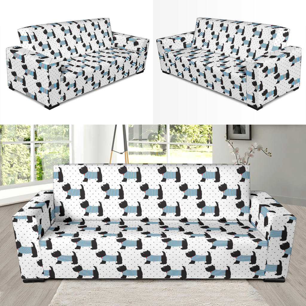 Scottish Terriers Print Design LKS3012 Sofa Slipcover