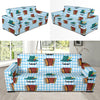 Accordion Mustache Pattern Print Design 01 Sofa Slipcover