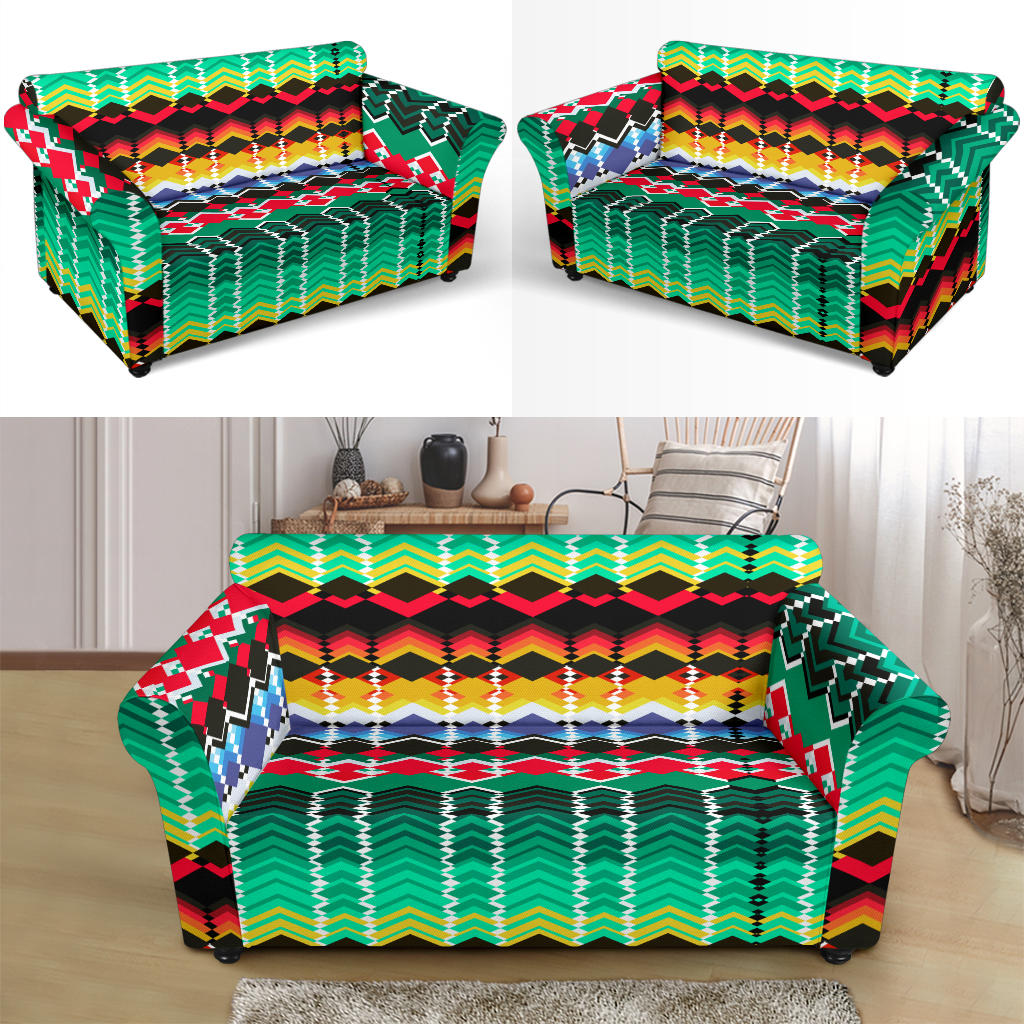 Serape Print Design LKS307 Loveseat Couch Slipcover