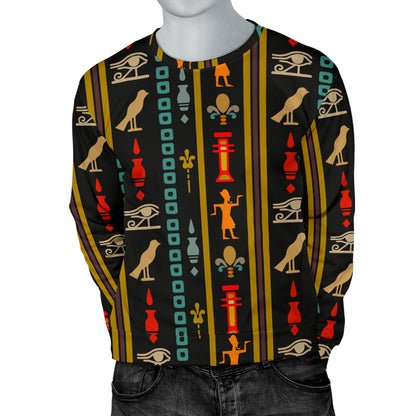 Eye of Horus Egypt Style Pattern Men Long Sleeve Sweatshirt