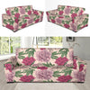 Peony Pattern Print Design A01 Sofa Slipcover