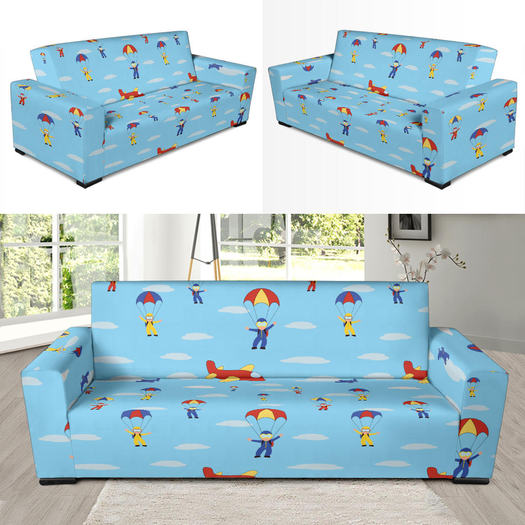 Skydiver Print Design LKS304 Sofa Slipcover