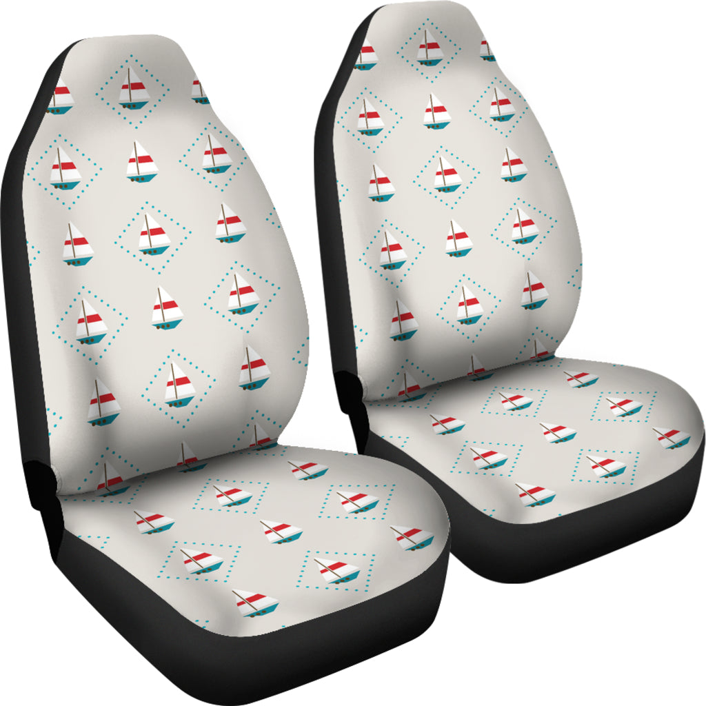 Sailboat Print Design LKS301 Car Seat Covers