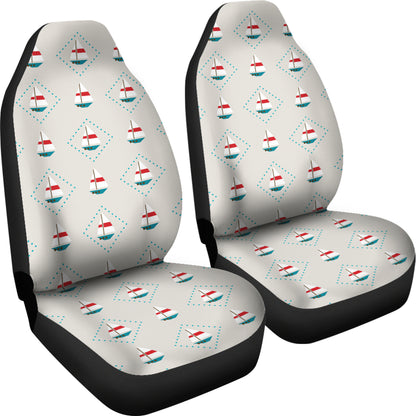 Sailboat Print Design LKS301 Car Seat Covers