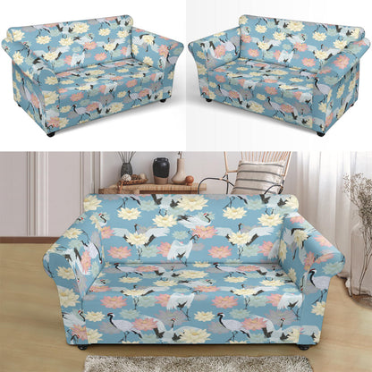 Water Lily Print Design LKS304 Loveseat Couch Slipcover
