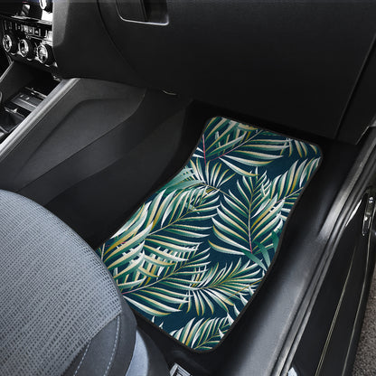Sun Spot Tropical Palm Leaves hower Curtain Car Floor Mats Front Back