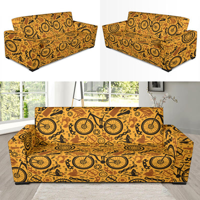 Mountain bike Pattern Print Design 03 Sofa Slipcover