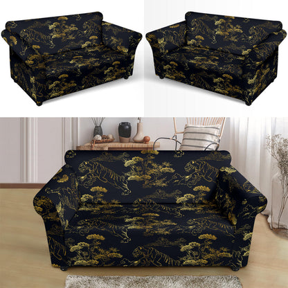 Tiger Japan Style Print Design LKS305 Loveseat Couch Slipcover
