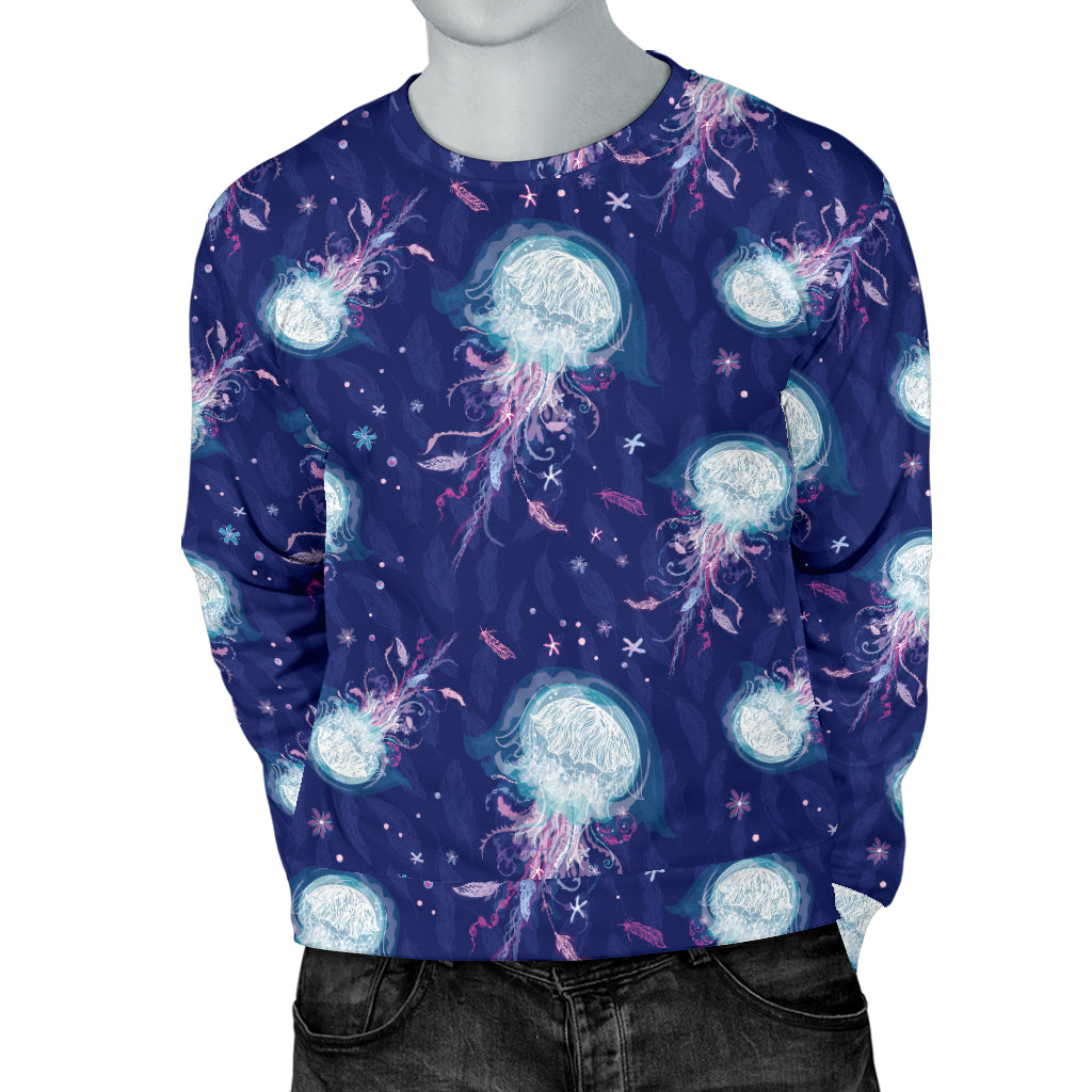 Jellyfish Cute Design Men Long Sleeve Sweatshirt