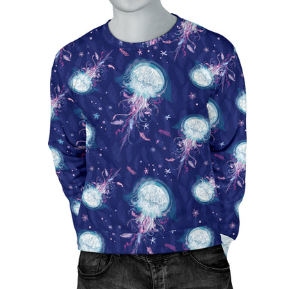 Jellyfish Cute Design Men Long Sleeve Sweatshirt