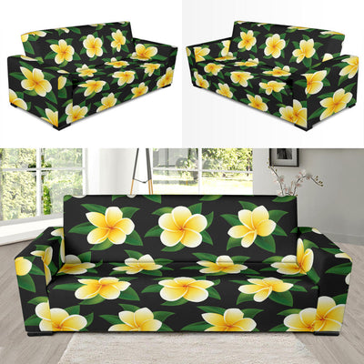 Plumeria Pattern Print Design A03 Sofa Slipcover