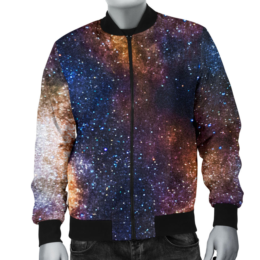 Celestial Milky way Galaxy Men Bomber Jacket