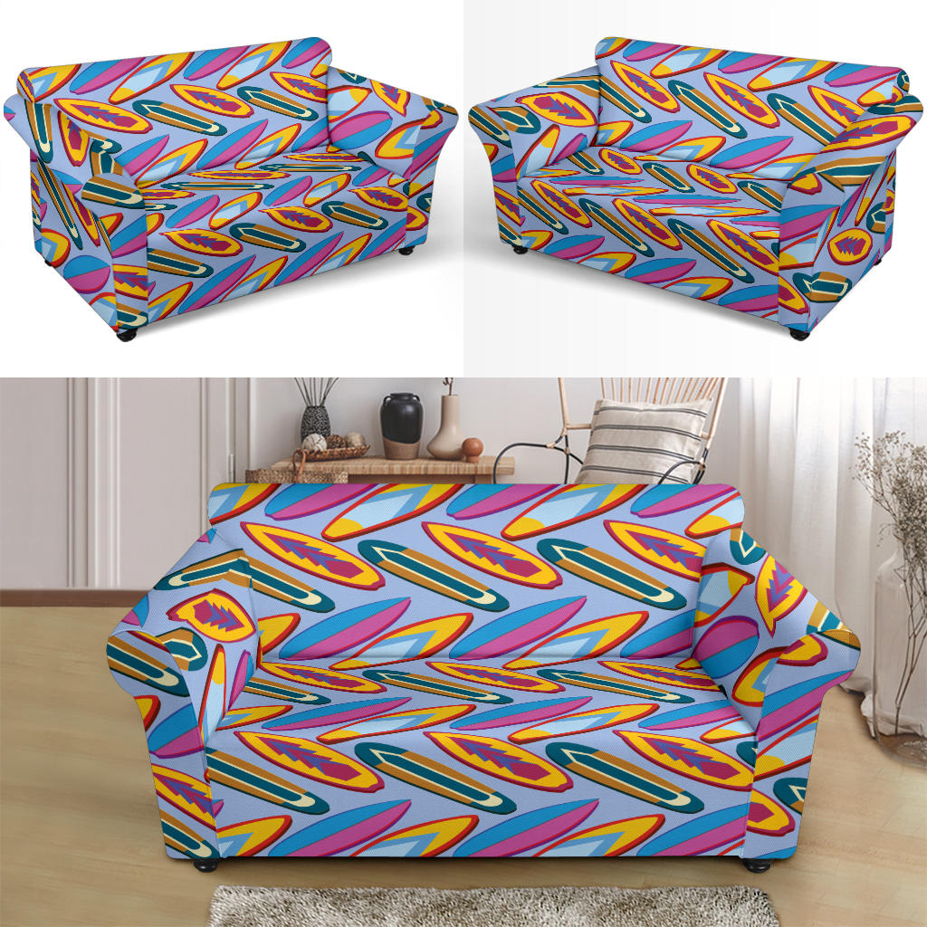 Surfboard Pattern Print Design LKS303 Loveseat Couch Slipcover