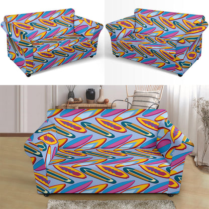 Surfboard Pattern Print Design LKS303 Loveseat Couch Slipcover