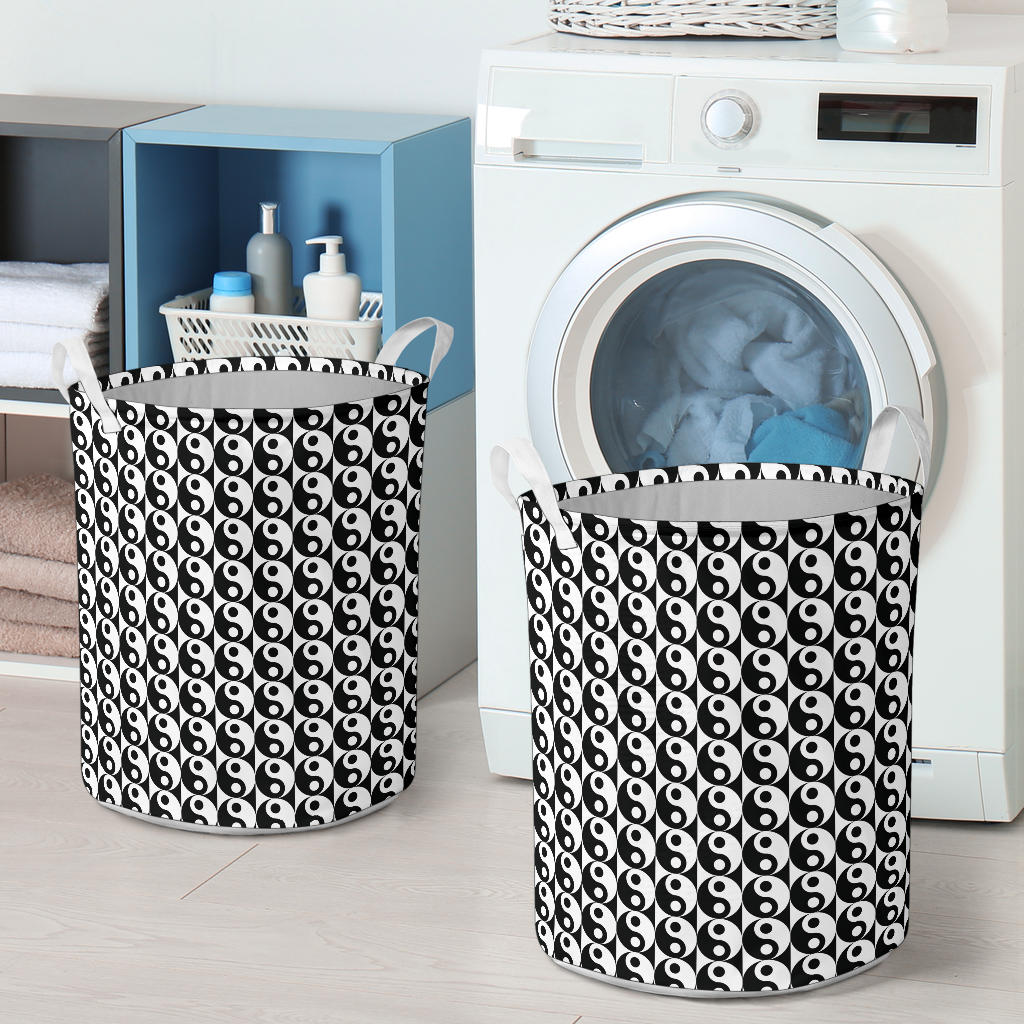 Yin Yang Classic Pattern Design Print Laundry Basket