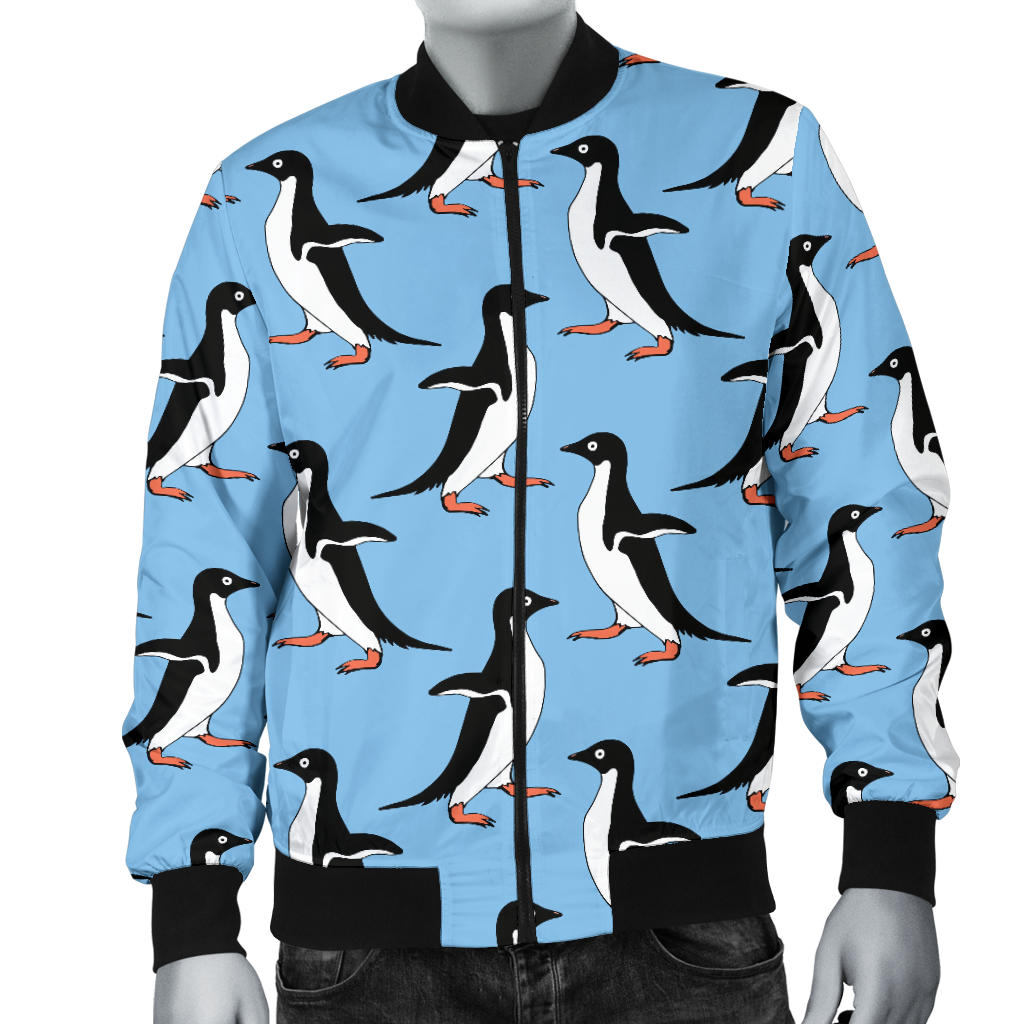 Penguin Dance Pattern Men Bomber Jacket