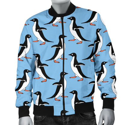 Penguin Dance Pattern Men Bomber Jacket