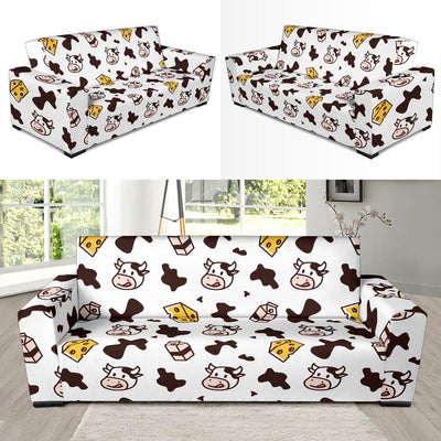 Cow Pattern Print Design 06 Sofa Slipcover