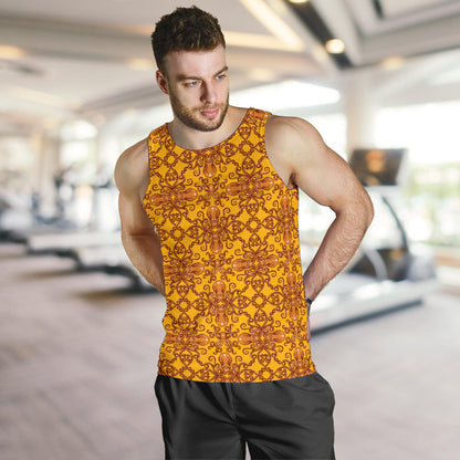 Octopus Background Design Print Men Tank Top