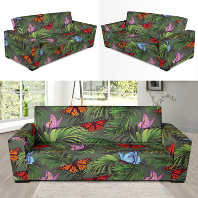 Monarch Butterfly Pattern Print Design 04 Sofa Slipcover