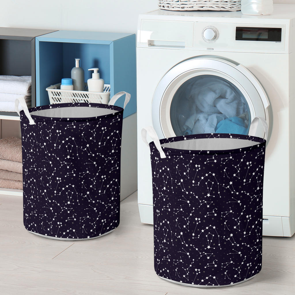 Zodiac Star Pattern Design Print Laundry Basket