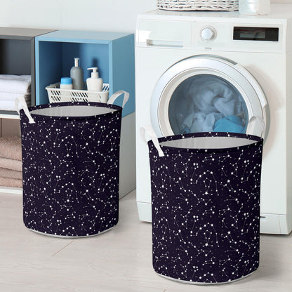 Zodiac Star Pattern Design Print Laundry Basket
