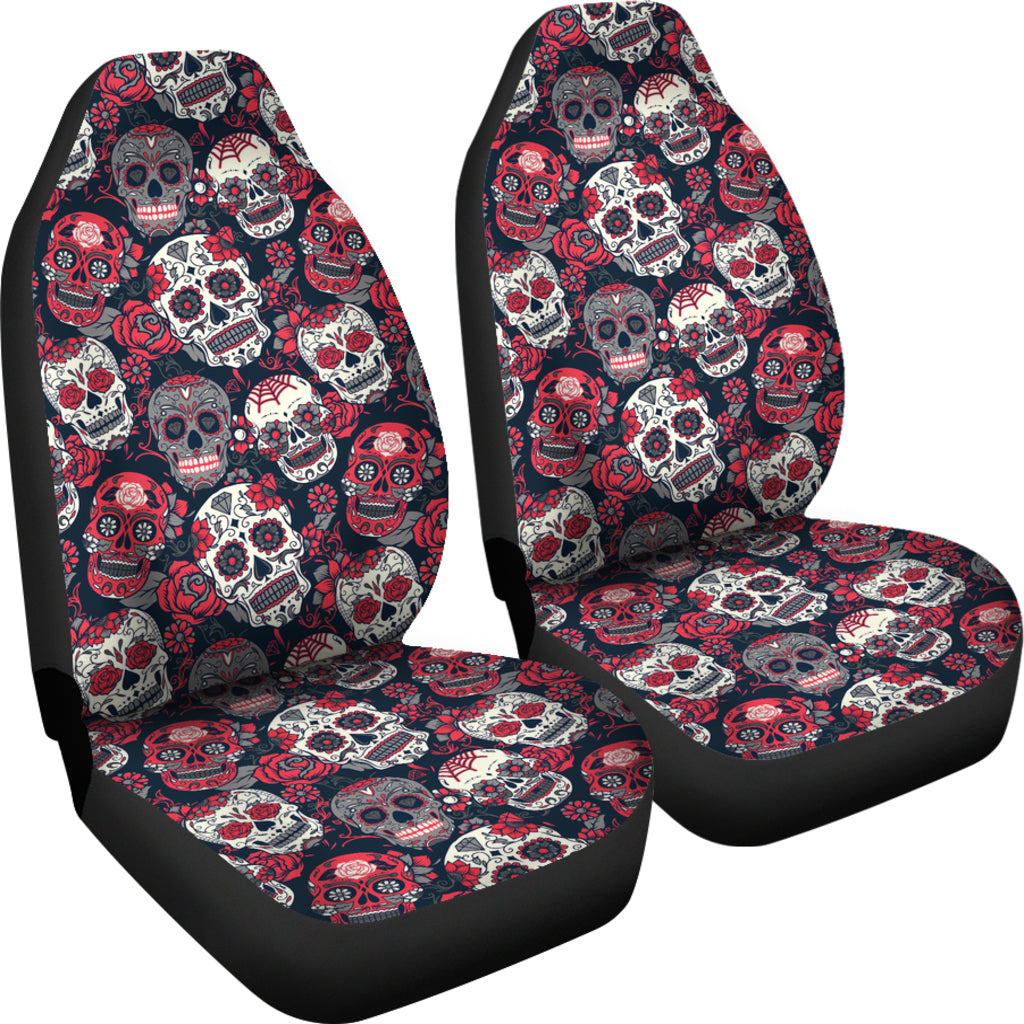 Sugar Skull Print Design LKS303 Car Seat Covers