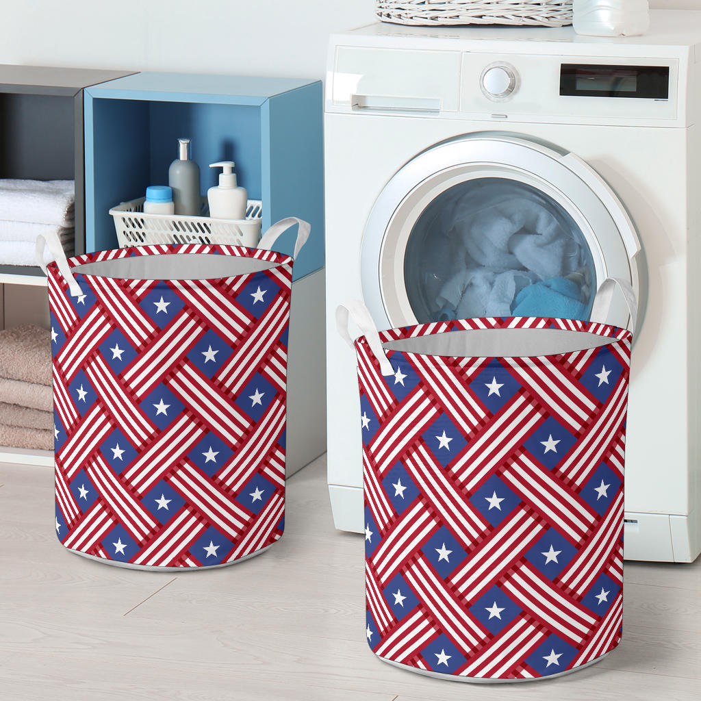 American flag Pattern Laundry Basket