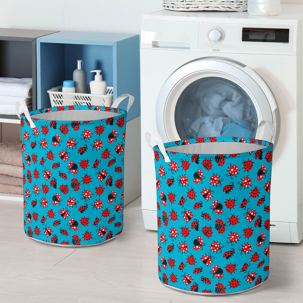 Ladybug Action Print Pattern Laundry Basket