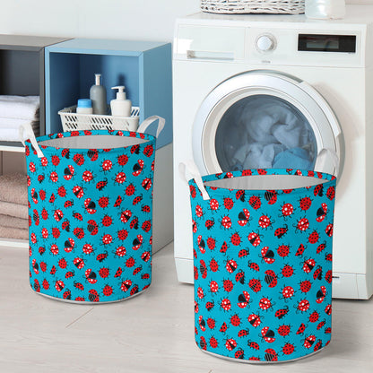 Ladybug Action Print Pattern Laundry Basket