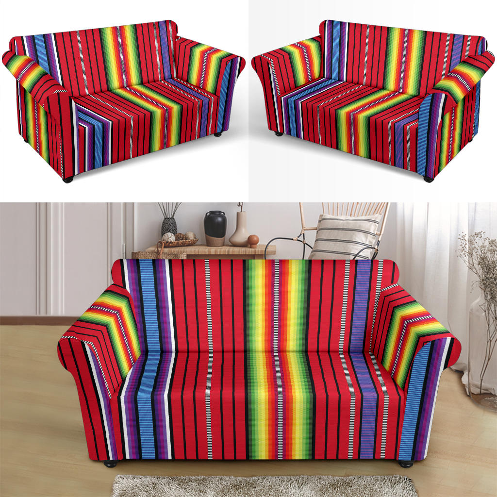 Serape Print Design LKS305 Loveseat Couch Slipcover