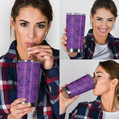 Bohemian Lotus Mandala Style Tumbler