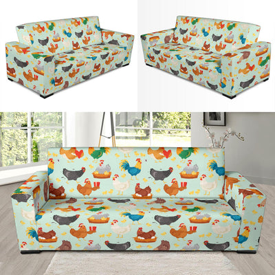 Chicken Pattern Print Design 07 Sofa Slipcover