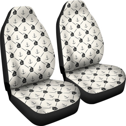 Sailboat Print Design LKS302 Car Seat Covers