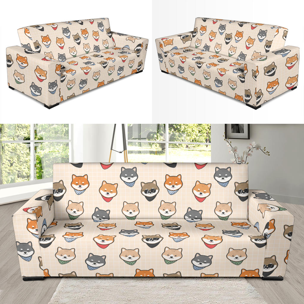 Shiba Inu Print Design LKS3010 Sofa Slipcover