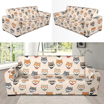 Shiba Inu Print Design LKS3010 Sofa Slipcover