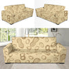 Peanut Pattern Print Design A02 Sofa Slipcover