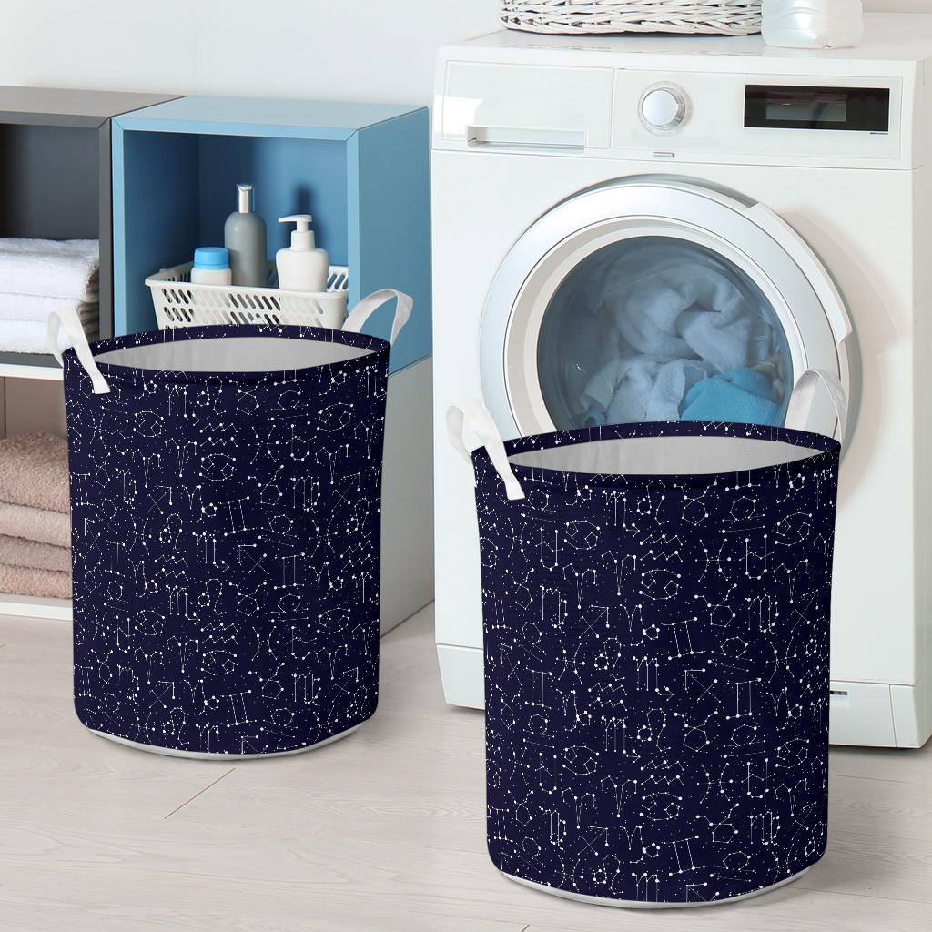 Zodiac Pattern Design Print Laundry Basket