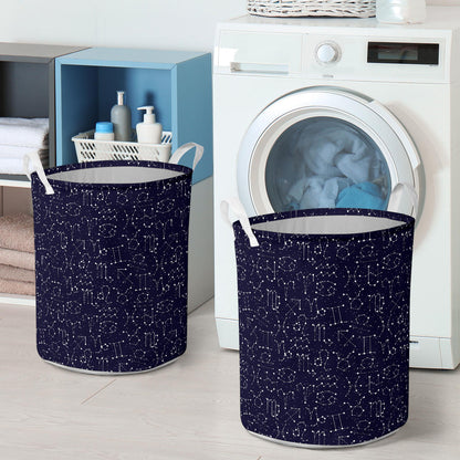 Zodiac Pattern Design Print Laundry Basket