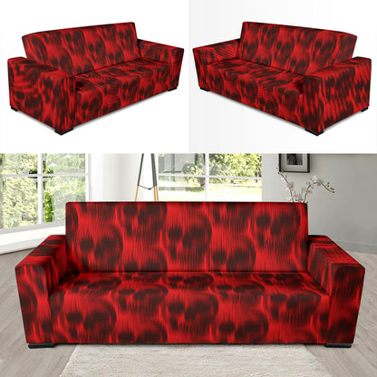 Skull Red Print Design LKS306 Sofa Slipcover