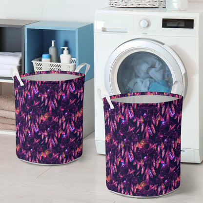 Dream catcher neon Laundry Basket