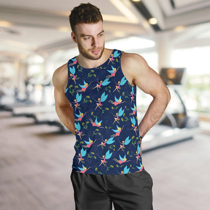 Fairy with flower Print Pattern Men Tank Top